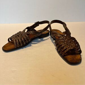 Women's Coasters Sandals Cork footbed, Brown Size 9M